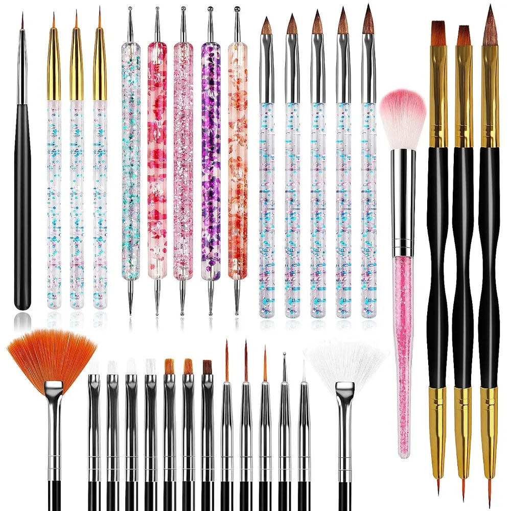 Detailing Brush Set - 32 szt. Pędzli do zdobienia paznokci,