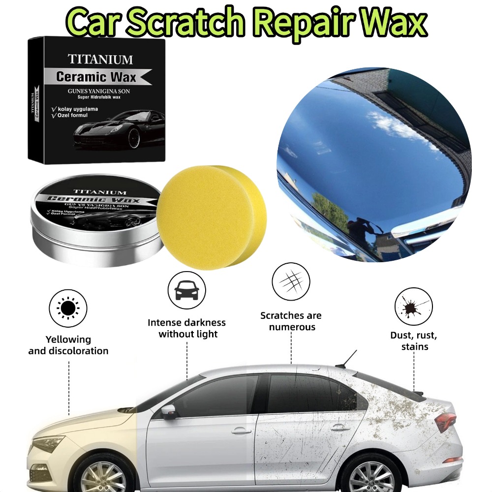 Car Wax Ceramic Coating - 100g Tytanowo-ceramiczna pasta woskowa do usuwania