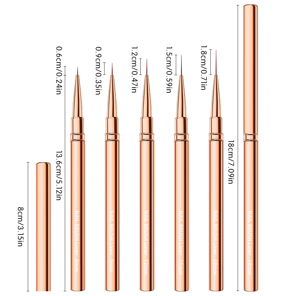Detailing Brush Set - Zestaw pędzli do zdobienia paznokci 1/3/5