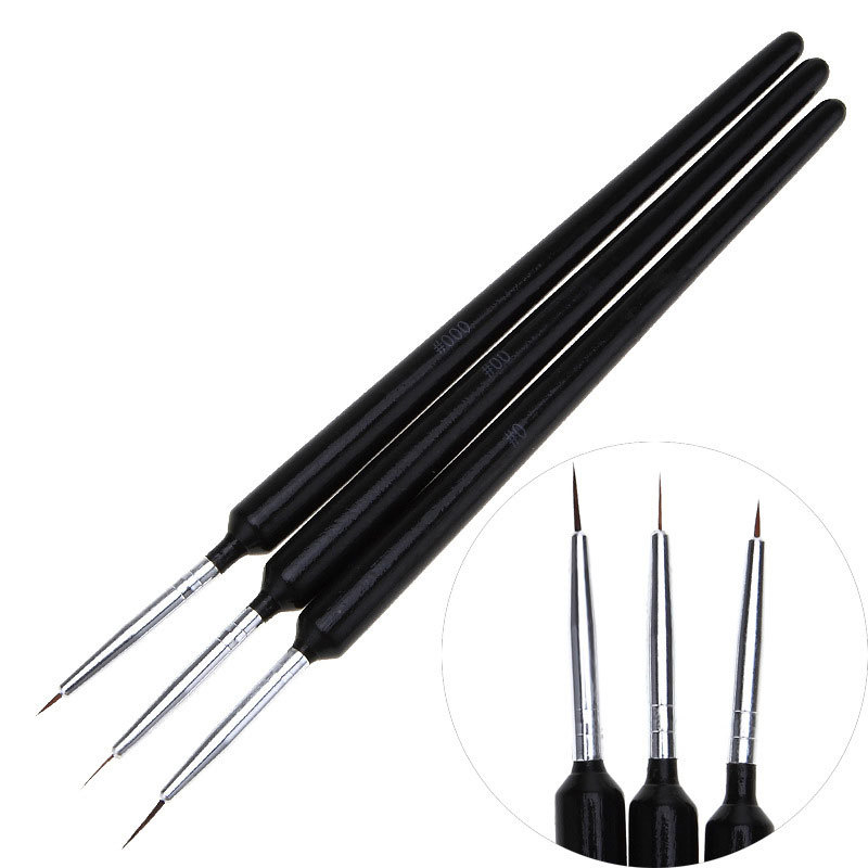 Detailing Brush Set - Zestaw 3 szt. ultra-cienkich pędzli do