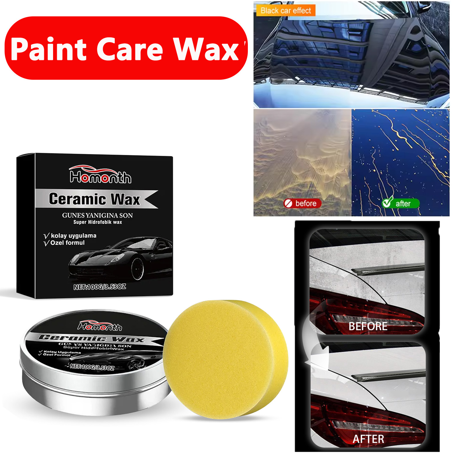 Car Wax Ceramic Coating - Półwytrzymała ochrona powierzchni ceramicznych w samochodach,