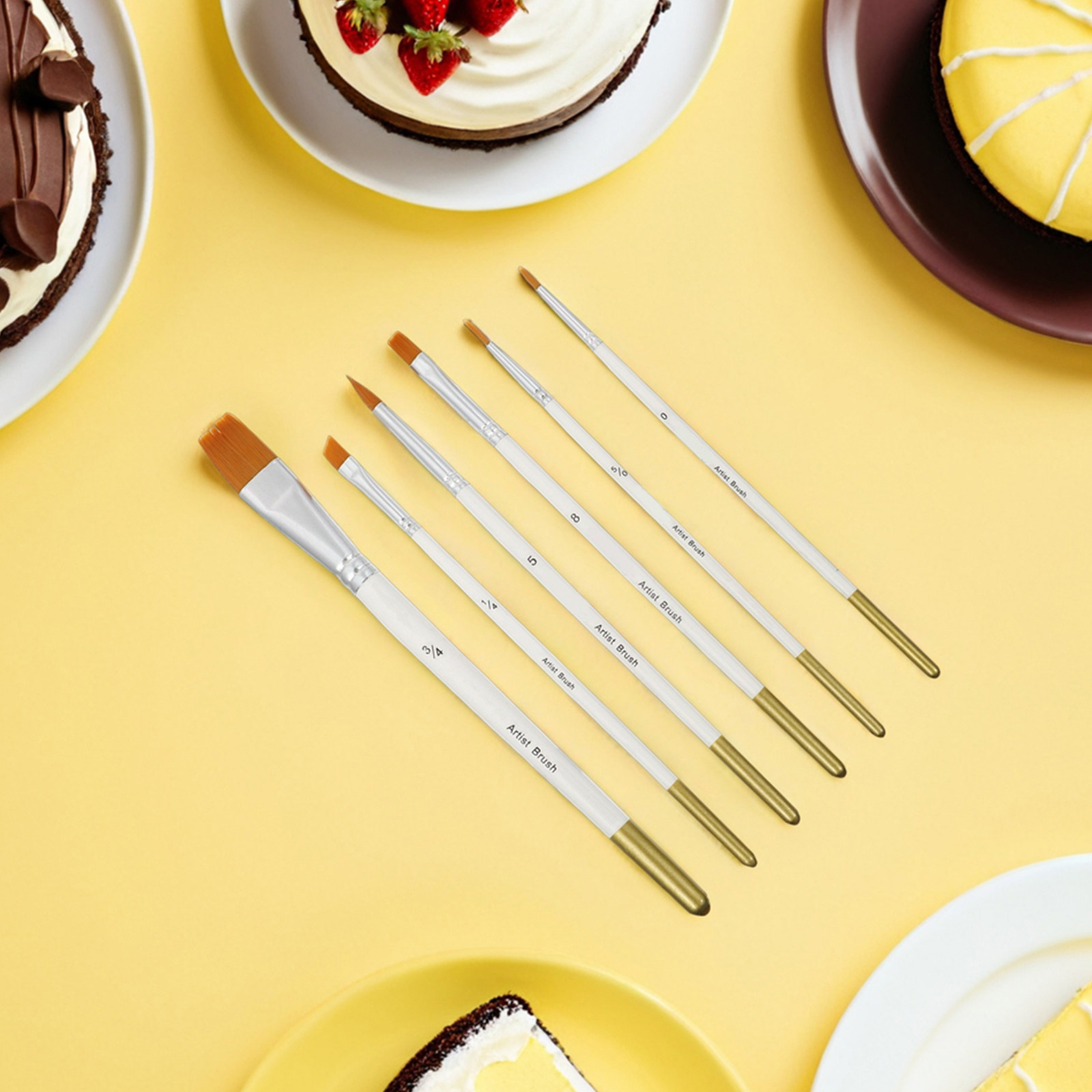 Detailing Brush Set - 12-częściowy zestaw pędzli do dekoracji ciast,