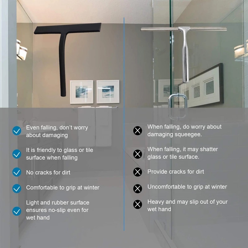 Matowa czarna silikonowa ściąg – Glass Cleaner Streak recenzja i cena