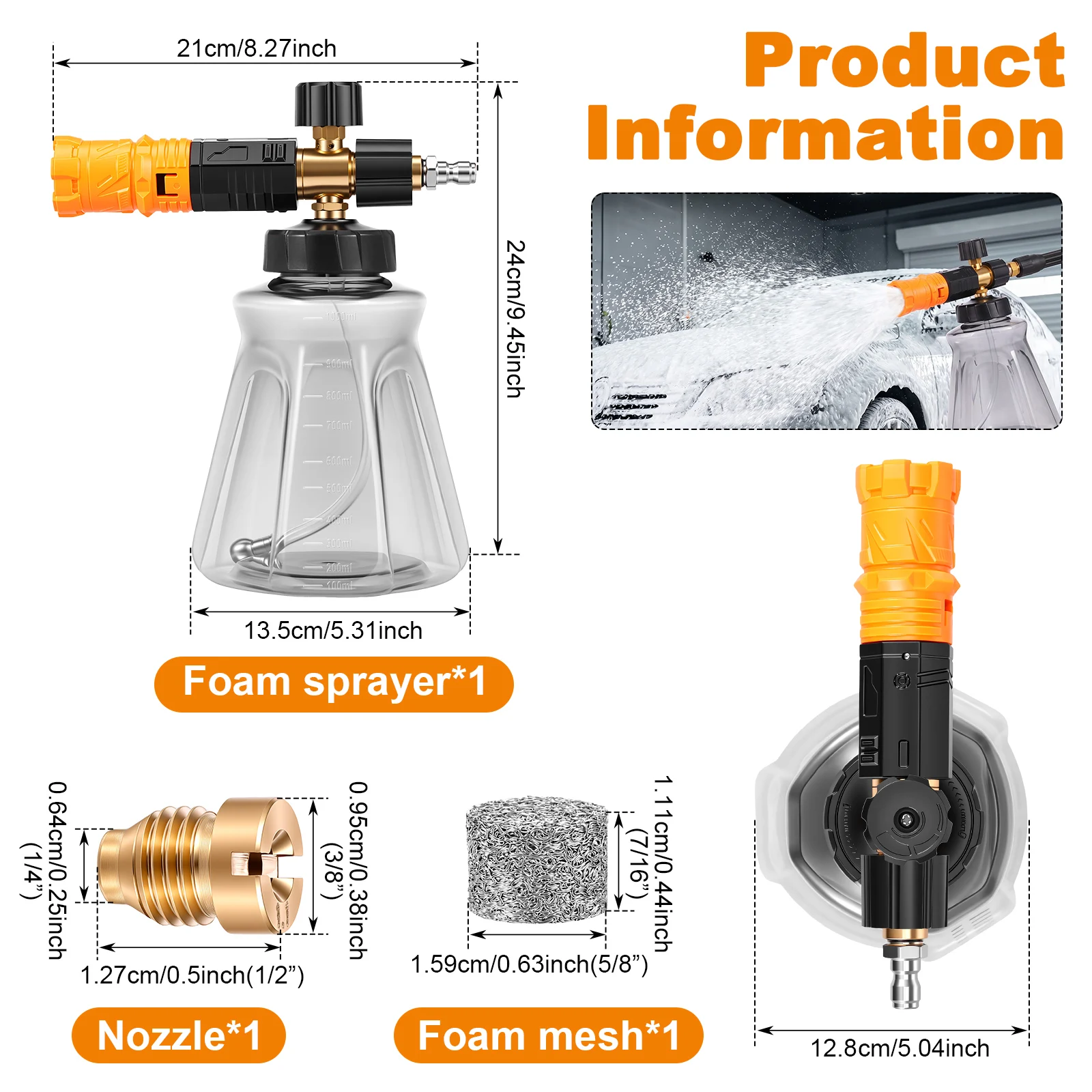 Pistolet do piany do myjki ciś – Foam Cannon Car Wash recenzja i cena